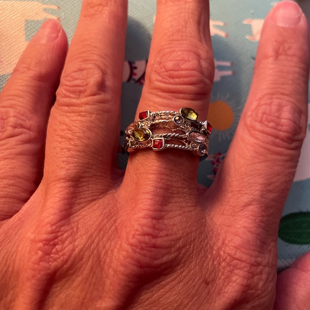 Beautiful Multi Colored Gemstone Ring